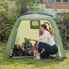 Bike Storage Outdoor 200 120 165cm Bike Cover for Outside Store Waterproof Shed for 3 Bikes Bicycle Cover Bike Storage Tent Store Shelter Green