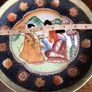 Rare Asian Japanese Hanpainted gold gilded 10 inch Plate Image 4