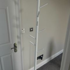 Wooden coat rack