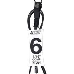 Channel Islands 6ft Comp Leash- Pink/ Black/ Blue / Green