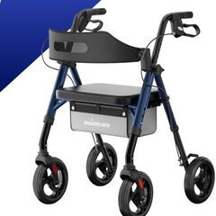 Rollator Walker with Seat and Wheels for Elderly, 4 Wheels Rollators for Seniors and Disabled