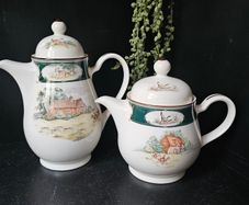 Arklow Keltcraft Noritake "Pursuit" Teapot and Coffee Pot