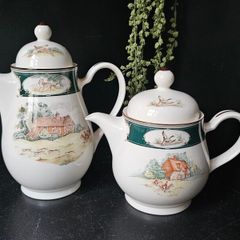 Arklow Keltcraft Noritake "Pursuit" Teapot and Coffee Pot
