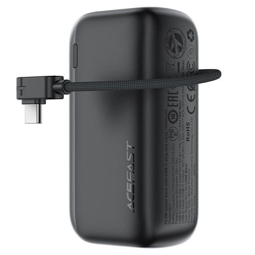 Power Bank with USB-C Port and Cable 10000mAh (22.5W) Metal
