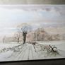 Unframed Watercolour, Winter Scene Image 2