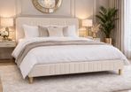 King size bed Velvet Art Deco
