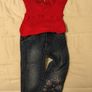 Oomph Blue Jeans And Red Top Image 6