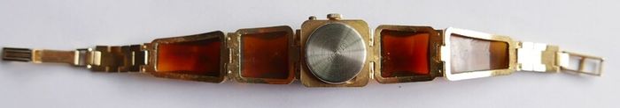 Vintage womens amber cocktail watch. Russian Watch Ladies CHAIKA