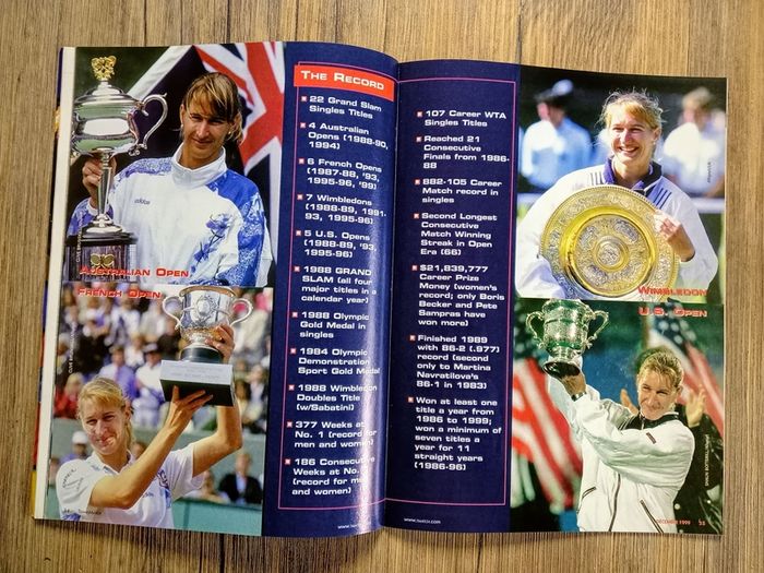 Tennis Match Magazine. December 1999. Steffi Graf Cover.