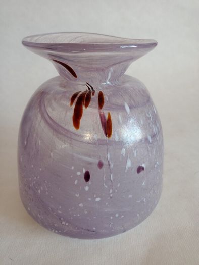 Caithness Scottish Art Glass Swirl Lavender Vase