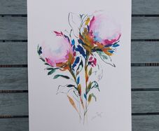 Original Watercolour Floral Painting