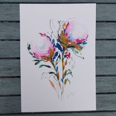 Original Watercolour Floral Painting