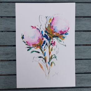 Original Watercolour Floral Painting