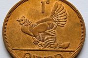 Ireland 1965 Penny Irish coin UNC 60 years old