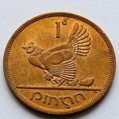 Ireland 1965 Penny Irish coin UNC 60 years old