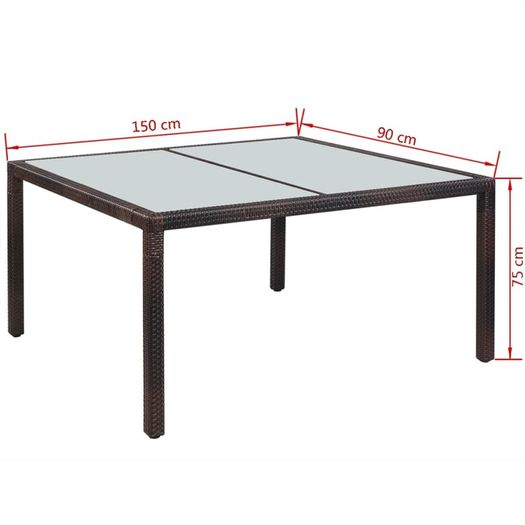 7 Piece Rattan Garden Dining Set