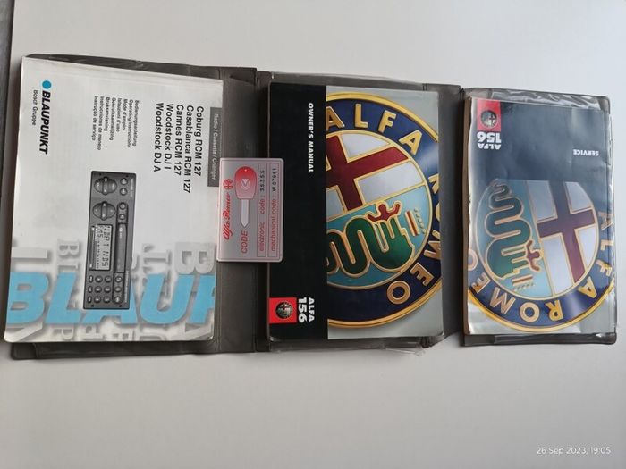 Alpha Romeo 156 owners manual and booklets pack.