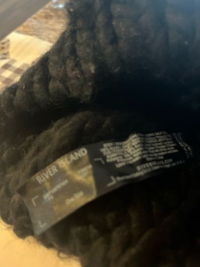 River Island women's black hat