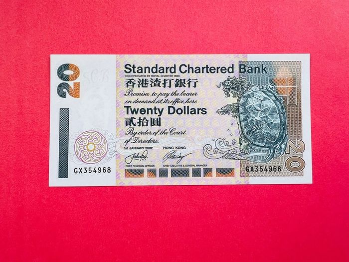 Hong Kong  20  Dollars  2002   Pick  285d   (UNCIRCULATED )