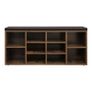 Shoe Storage Bench with Cushion 10 Compartments Vintage Brown Image 3