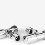 Malmo Chrome Angled Towel Rail Valve 15mm  1 2 Radiator Valve Image 4