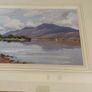 Vintage watercolour Painting Lake & Mountain Scene Image 9