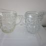 Two Victorian Moulded Glass Water/Custard Jugs Image 2