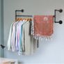 BRAND NEW Clothes Rack Wall Mounted Hanging Bar Garment Rack Rail Detachable Image 3