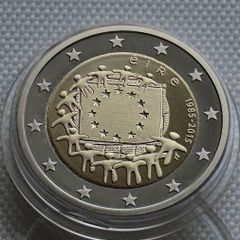 Ireland 2 Euro Proof Rare (1000 mintage) - 30th Anniversary of the EU flag 2015