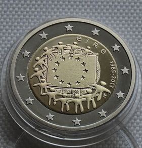 Ireland 2 Euro Proof Rare (1000 mintage) - 30th Anniversary of the EU flag 2015