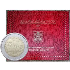 Vatican 2 Euro Brilliant Uncirculated Coin 2024 - 150th anniversary of the birth of Guglielmo Marconi