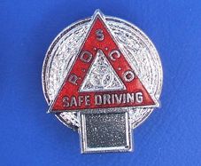 ROSCo (Safe Driving Award Scheme) accident-free safe driving merit award - enamel badge (1960's / 1070's)