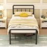 3ft Single Bed Frame with Victorian Headboard and Footboard Image 6