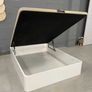 White Ottoman Storage Bed - King Image 2