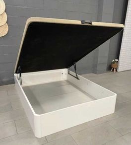 White Ottoman Storage Bed single