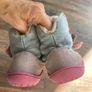 winter boots girl Barefoot Image 3
