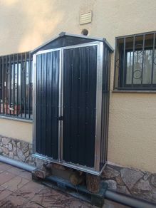 Garden Shed Anthracite 116x45x175 cm Galvanised Steel