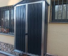 Garden Shed Anthracite 116x45x175 cm Galvanised Steel