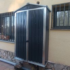 Garden Shed Anthracite 116x45x175 cm Galvanised Steel