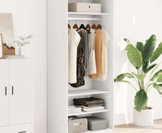 Wardrobe White 80x50x200 cm