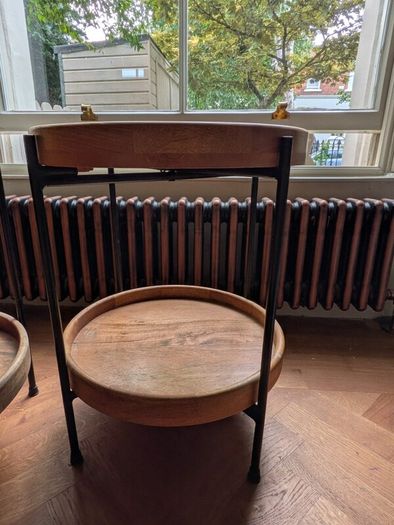 Stunning Wood Pair side tables