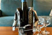 Barbeque Chef Quirky Metal Wine Bottle Holder