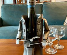 Barbeque Chef Quirky Metal Wine Bottle Holder