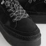 Size 7 Black Forever Comfort Chunky Trainers Runners Cosy Faux Fur Lined Suede Image 2