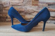 Blue Suede High Heels, size 6