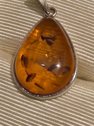 925 Sterling Silver Baltic Amber Pendant