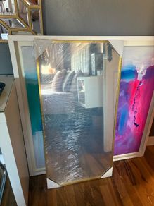 Gold framed mirror