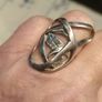 Large Vintage Unisex Sterling Silver Ring Image 6