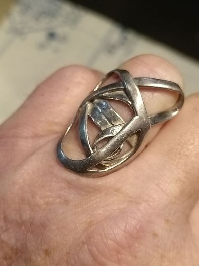 Large Vintage Unisex Sterling Silver Ring