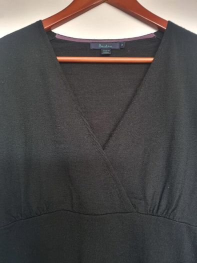 Boden Wrap V Neck Wool Jumper, Size 14